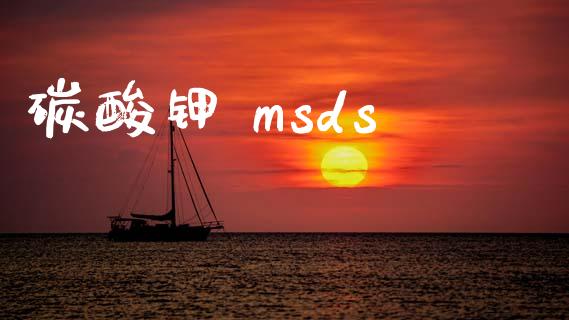 碳酸钾 msds (https://huagong.lansai.wang/) msds 第1张