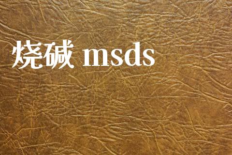 烧碱 msds (https://huagong.lansai.wang/) msds 第1张