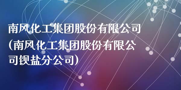 南风化工集团股份有限公司(南风化工集团股份有限公司钡盐分公司) (https://huagong.lansai.wang/) 化工行情 第1张