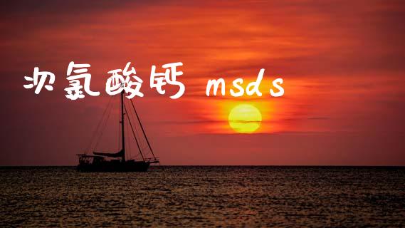 次氯酸钙 msds (https://huagong.lansai.wang/) msds 第1张