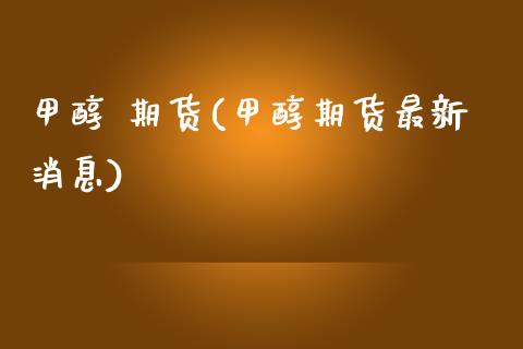 甲醇 期货(甲醇期货最新消息) (https://huagong.lansai.wang/) 甲醇 第1张