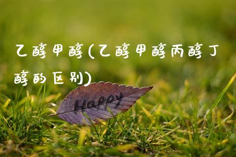 乙醇甲醇(乙醇甲醇丙醇丁醇的区别) (https://huagong.lansai.wang/) 甲醇 第1张