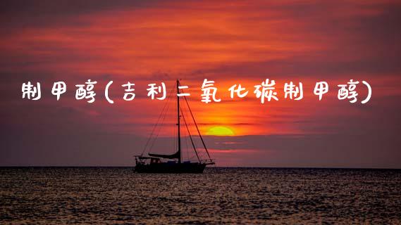 制甲醇(吉利二氧化碳制甲醇) (https://huagong.lansai.wang/) 甲醇 第1张