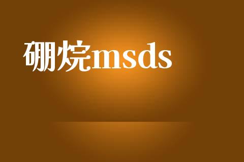 硼烷msds (https://huagong.lansai.wang/) msds 第1张