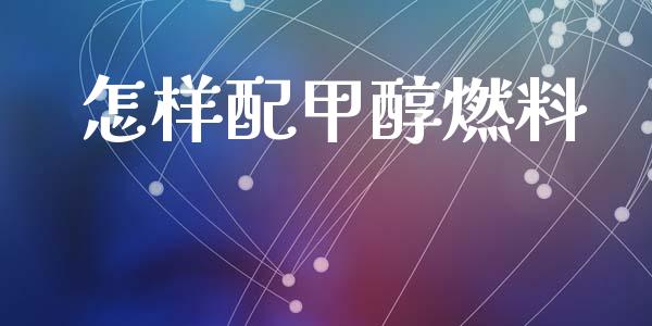 怎样配甲醇燃料 (https://huagong.lansai.wang/) 甲醇 第1张