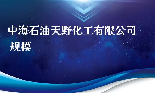 中海石油天野化工有限公司 规模 (https://huagong.lansai.wang/) 化工行情 第1张