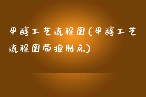甲醇工艺流程图(甲醇工艺流程图带控制点) (https://huagong.lansai.wang/) 甲醇 第1张