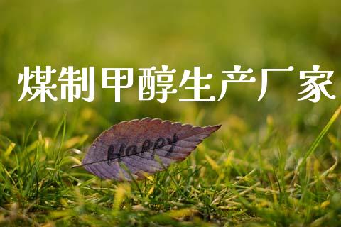 煤制甲醇生产厂家 (https://huagong.lansai.wang/) 甲醇 第1张