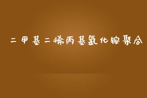 二甲基二烯丙基氯化铵聚合 (https://huagong.lansai.wang/) 甲基化工 第1张