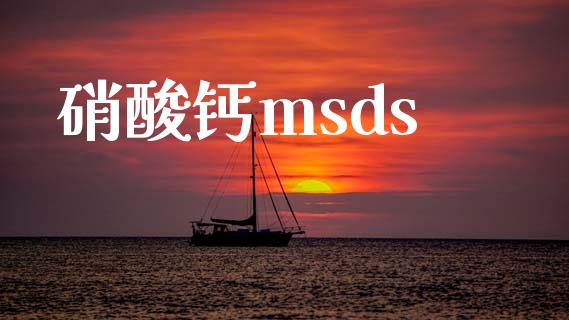 硝酸钙msds (https://huagong.lansai.wang/) msds 第1张