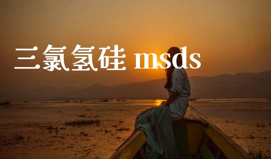 三氯氢硅 msds (https://huagong.lansai.wang/) msds 第1张