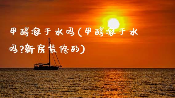 甲醇溶于水吗(甲醇溶于水吗?新房装修的) (https://huagong.lansai.wang/) 甲醇 第1张