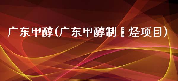 广东甲醇(广东甲醇制烯烃项目) (https://huagong.lansai.wang/) 甲醇 第1张