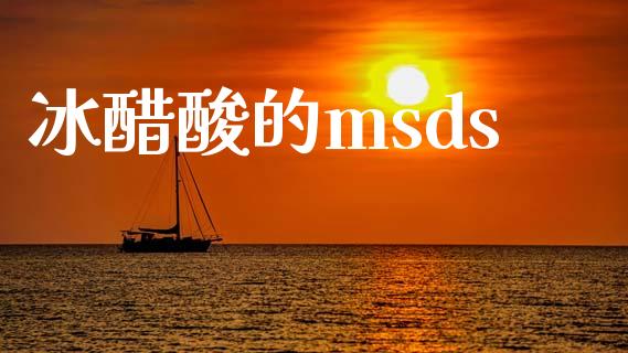 冰醋酸的msds (https://huagong.lansai.wang/) msds 第1张