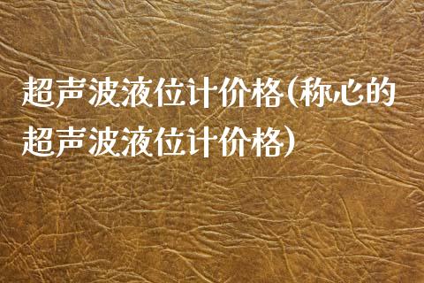 超声波液位计价格(称心的超声波液位计价格) (https://huagong.lansai.wang/) 化工价格 第1张