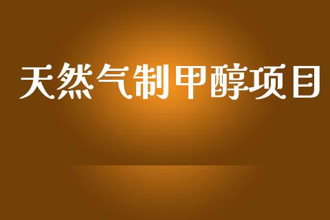 天然气制甲醇项目 甲醇 第1张-化工行情,甲基化工,甲醇msds-起点化工网 天然气制甲醇项目 (https://huagong.lansai.wang/) 甲醇 第1张