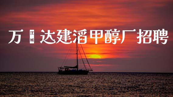 万鑫达建滔甲醇厂招聘 (https://huagong.lansai.wang/) 甲醇 第1张