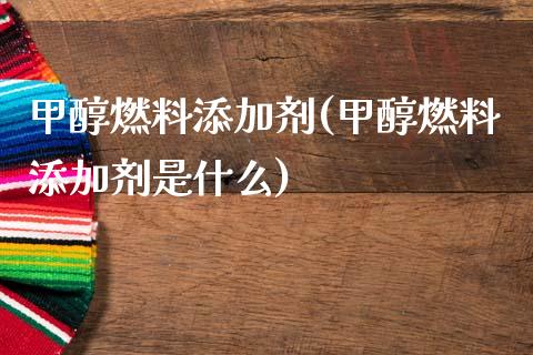 甲醇燃料添加剂(甲醇燃料添加剂是什么) (https://huagong.lansai.wang/) 甲醇 第1张