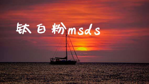 钛白粉msds (https://huagong.lansai.wang/) msds 第1张