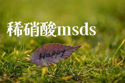 稀硝酸msds (https://huagong.lansai.wang/) msds 第1张