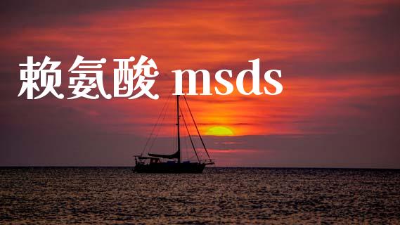 赖氨酸 msds msds 第1张-化工行情,甲基化工,甲醇msds-起点化工网 赖氨酸 msds (https://huagong.lansai.wang/) msds 第1张