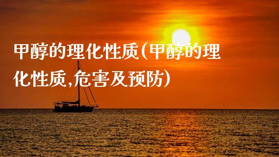 甲醇的理化性质(甲醇的理化性质,危害及预防) (https://huagong.lansai.wang/) 甲醇 第1张